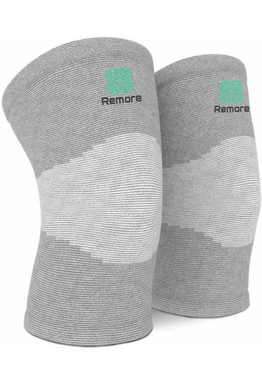 Remore® Bamboo Yarn Knee Brace for Men and Women - Knee Pain, Gym, Running, Basketball, Meniscus Tear, Sports, Joint Pain Relief, Injury Recovery (Pack Of 1 Pair)