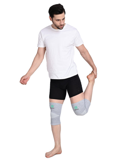 Remore® Bamboo Yarn Knee Brace for Men and Women - Knee Pain, Gym, Running, Basketball, Meniscus Tear, Sports, Joint Pain Relief, Injury Recovery (Pack Of 1 Pair)