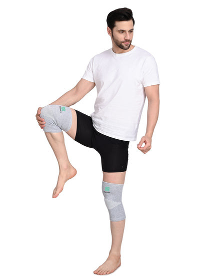 Remore® Bamboo Yarn Knee Brace for Men and Women - Knee Pain, Gym, Running, Basketball, Meniscus Tear, Sports, Joint Pain Relief, Injury Recovery (Pack Of 1 Pair)